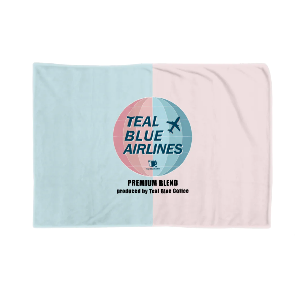 Teal Blue CoffeeのTEAL BLUE AIRLINES Blanket