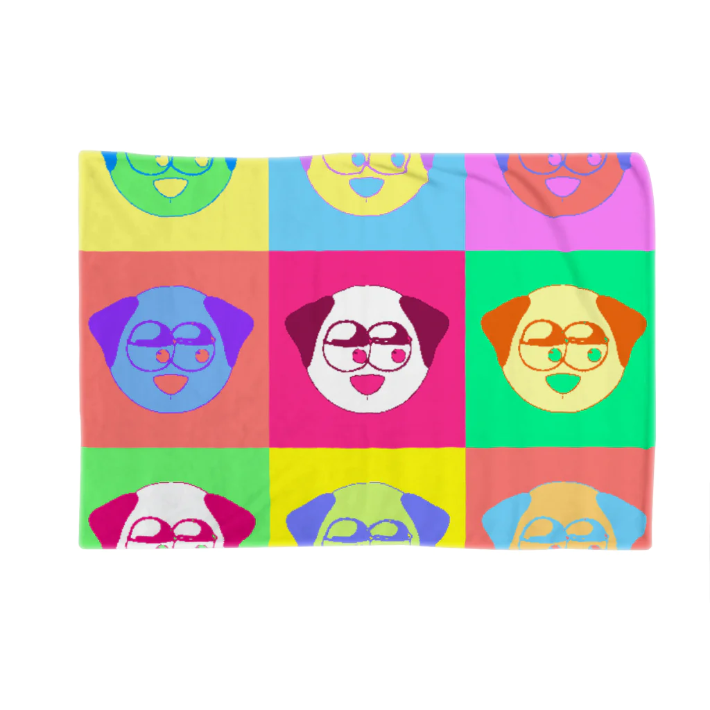 MINTのCute colorful dog 111 Blanket