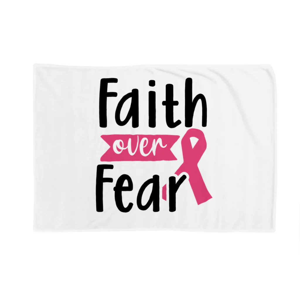 Fred HorstmanのBreast Cancer - Faith Over Fear  乳がん - 恐怖 に 対する 信仰 Blanket