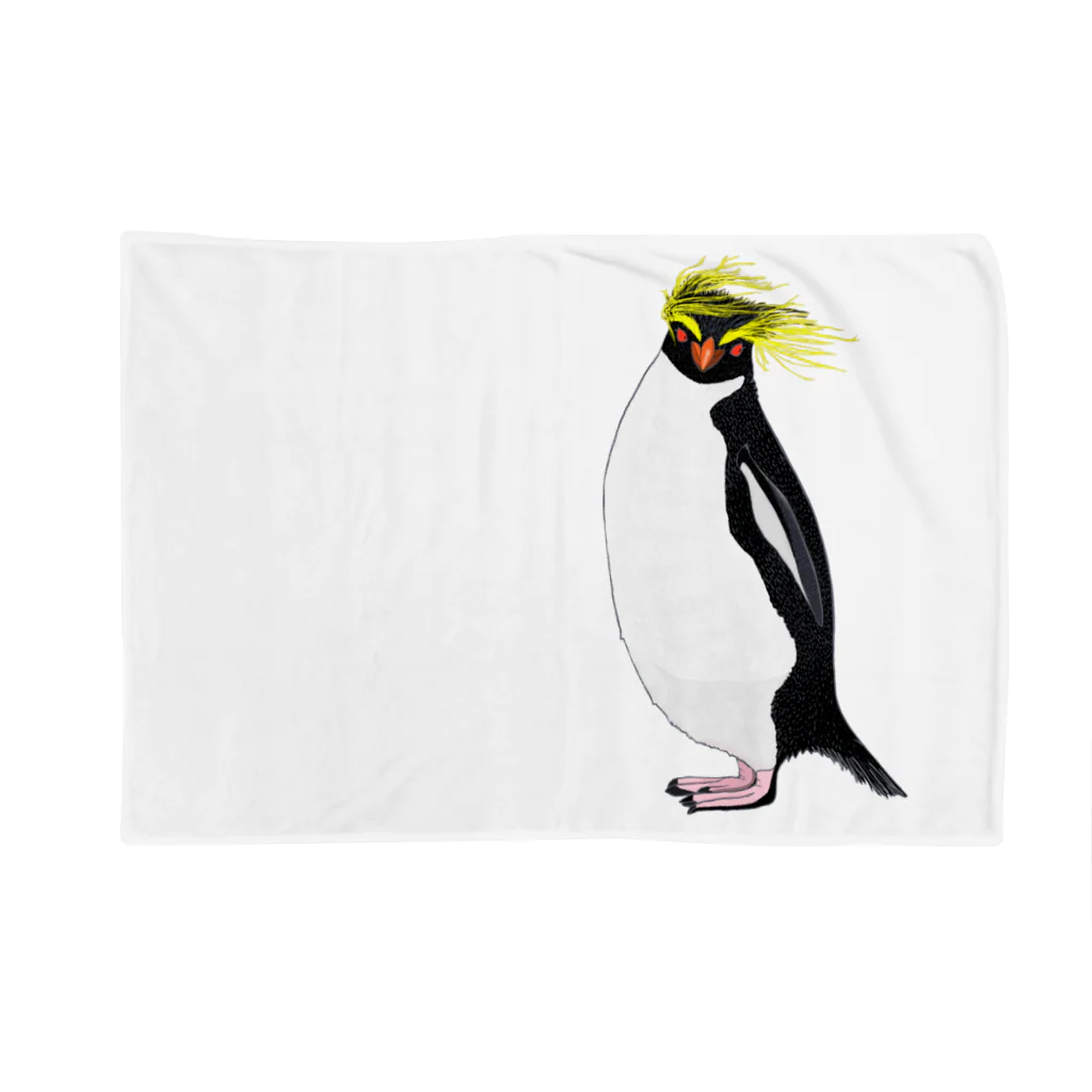 LalaHangeulの　風に吹かれるイワトビペンギンさん(文字無しバージョン Blanket