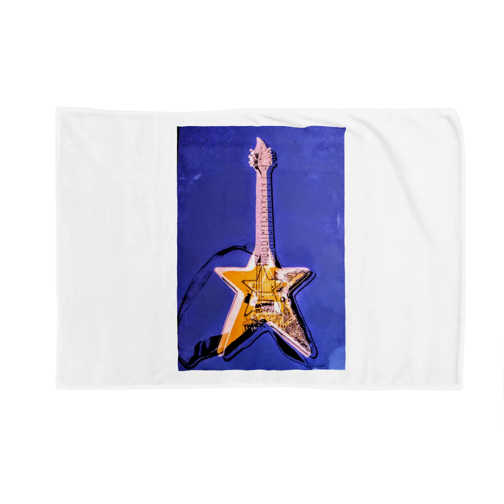 Rock★Star Guitar School 公式Goodsのアンディ・星ギター・ウォーホール Blanket
