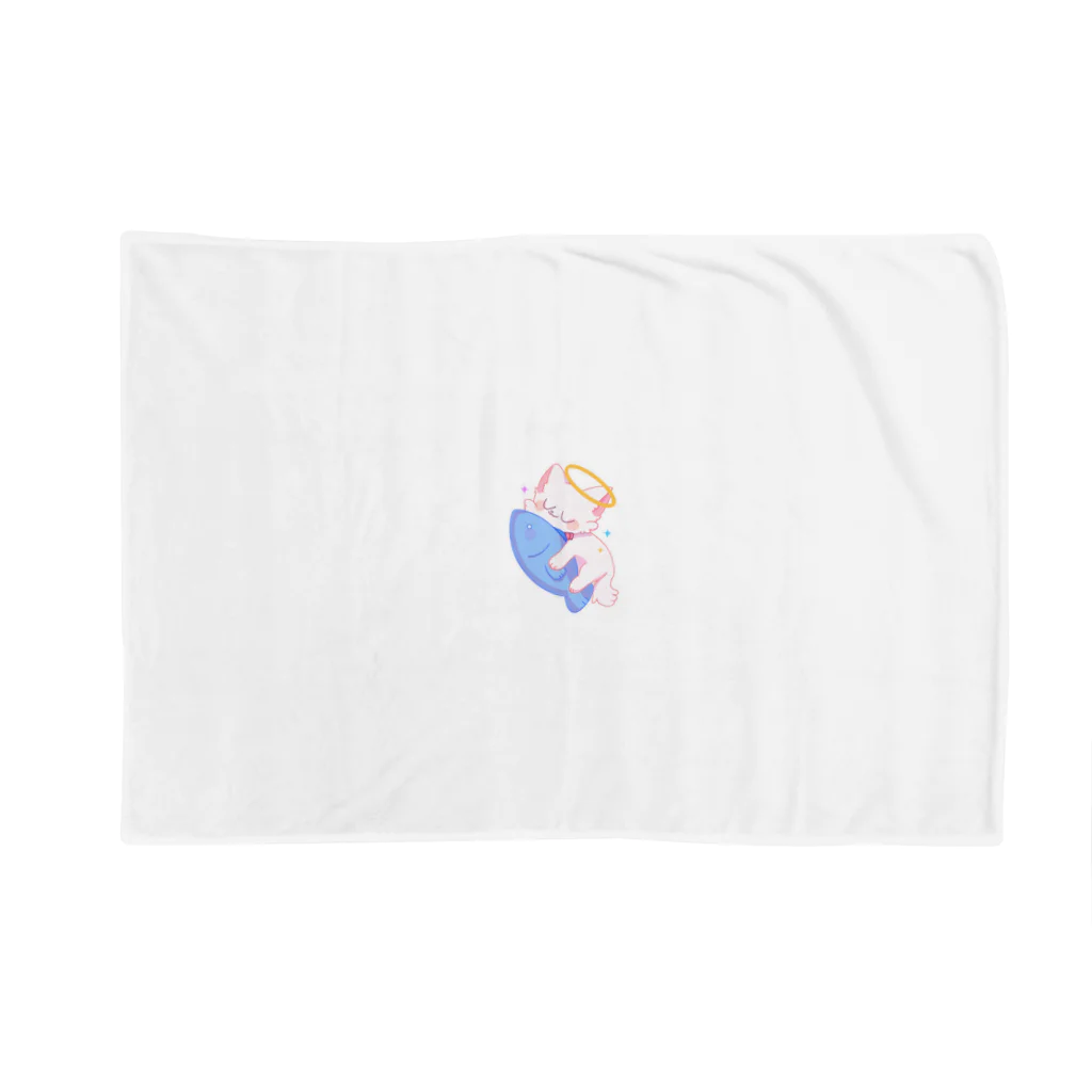 ちょこっぷのお魚大好きねこまるくん Blanket