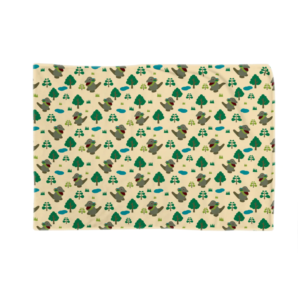 TURBO_subのモッコメリアンパターン-緑 Blanket