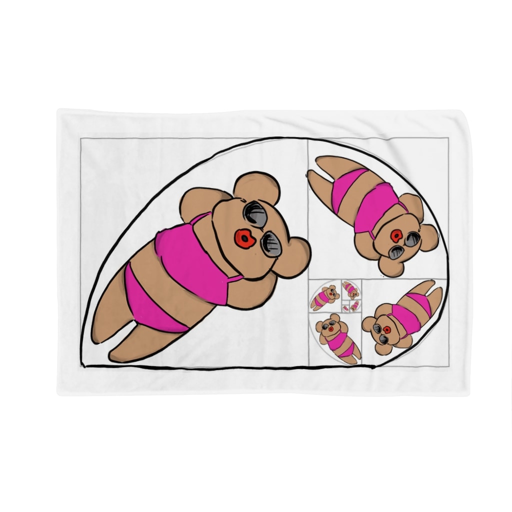 黄金比 クマ 改 Blanket By ゴリラ Fuma Suzuri 黄金比 クマ 改 Blanket By ゴリラ Fuma Suzuri