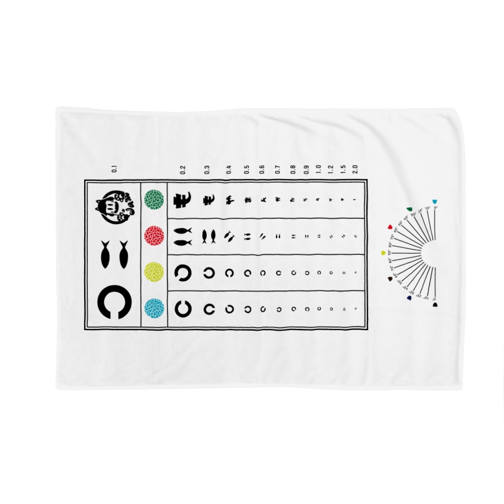 jam様専用_ブランケット兼視力測定表 ブランケット