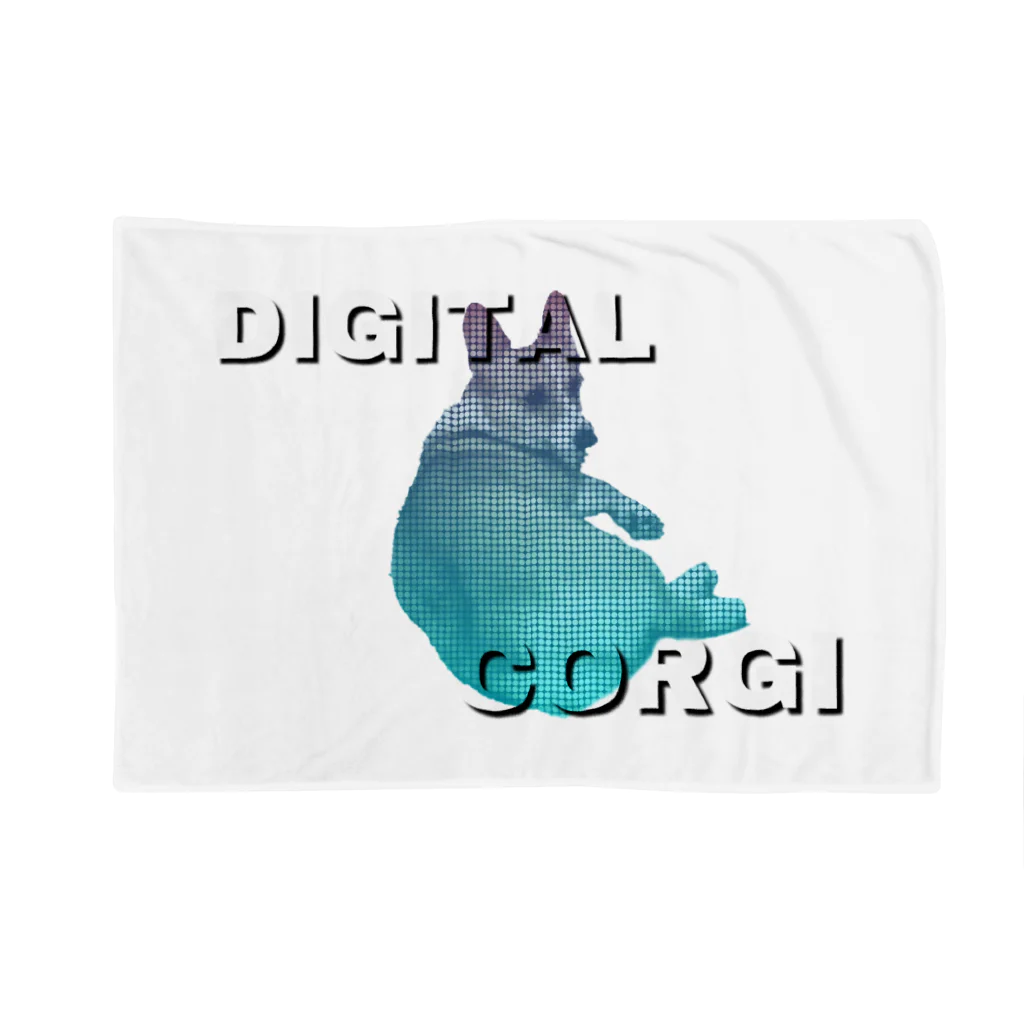 ichiyac designのDIGITAL CORGI ブランケット