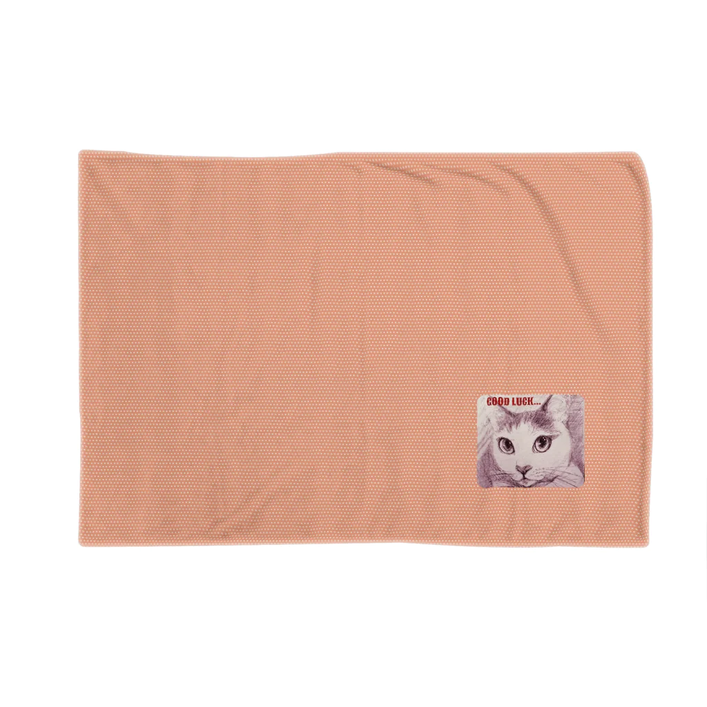 harupink🌸ペット似顔絵illustの幸福を願うにゃんこ Blanket