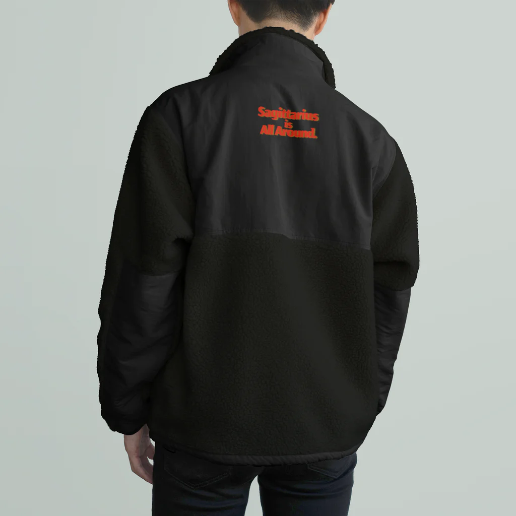 宇宙の真理ナビゲーターSunsCrystal's Shopの【射手座】Sagittarius is All Around.(いて座はそこかしこに) Boa Fleece Jacket