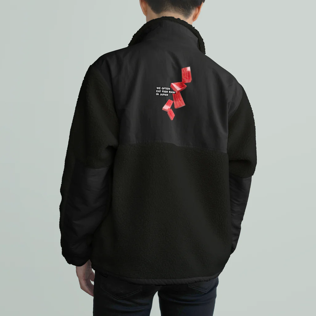 LONESOME TYPE ススの日本ではしばしば魚を生で食べる（まぐろ） Boa Fleece Jacket