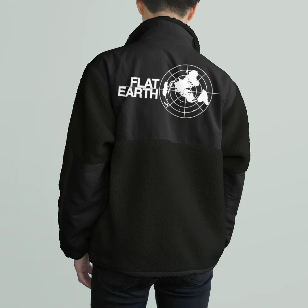 Mappila SHOPのカレッジ風(ミシガンカラー)　フラットアース FLATEARTH Boa Fleece Jacket