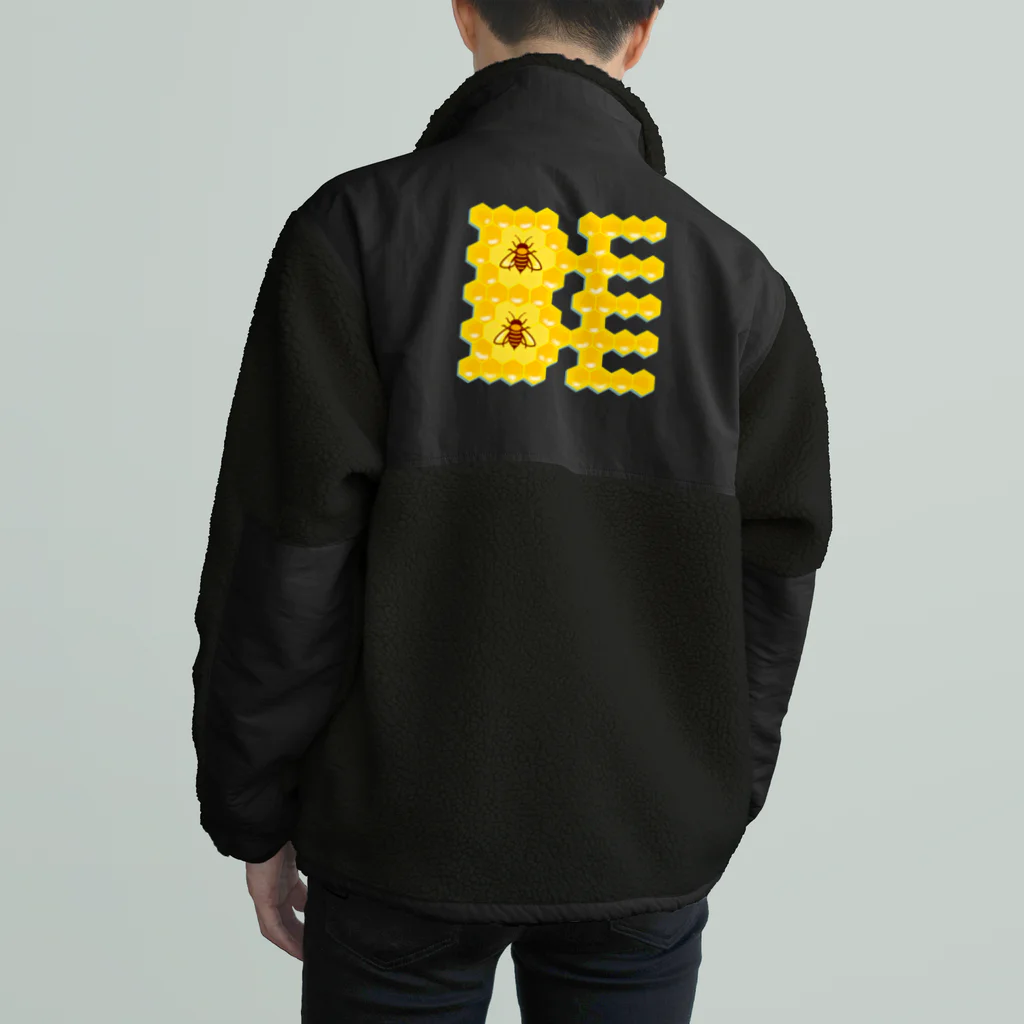 LalaHangeulのハニカム構造(BEE） Boa Fleece Jacket