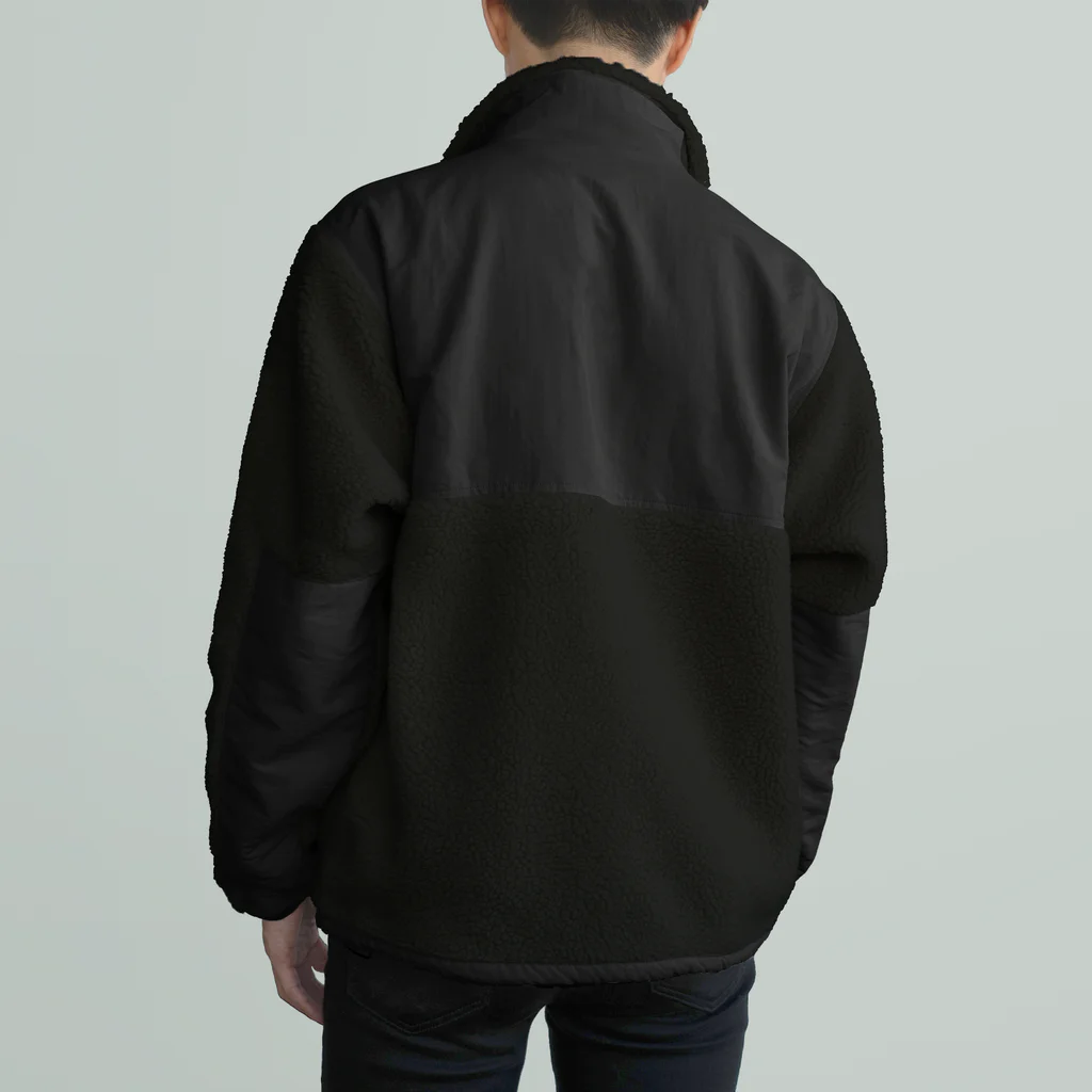 [0~Begin]のグラデーションロゴプリント Boa Fleece Jacket