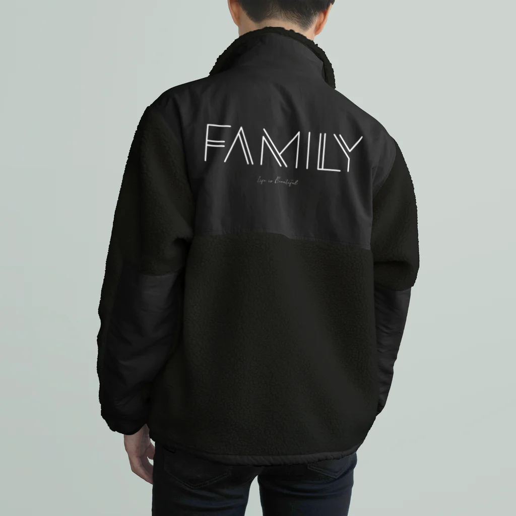 たなせゆうやの店のFamily White ボアフリースジャケット