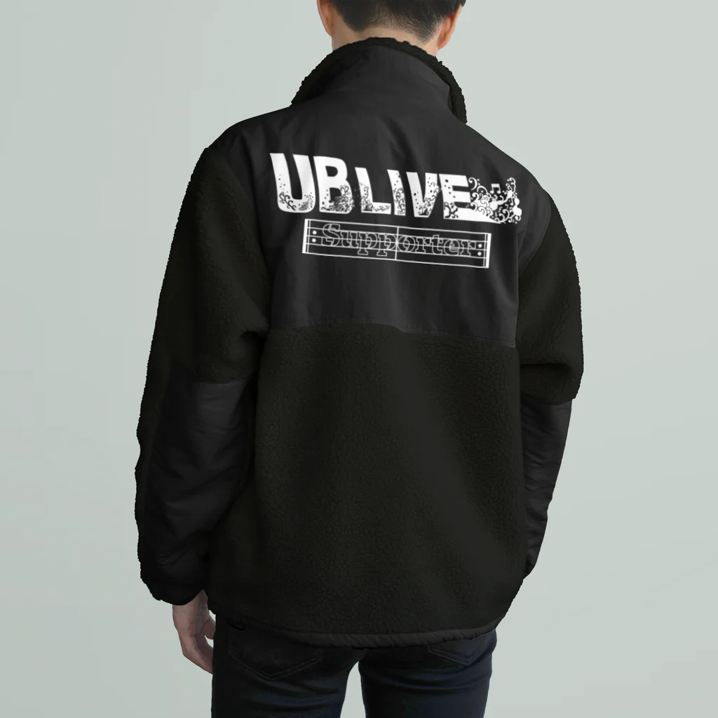 lamedessinのUBLIVE Supporter（WHITE Ink） Boa Fleece Jacket