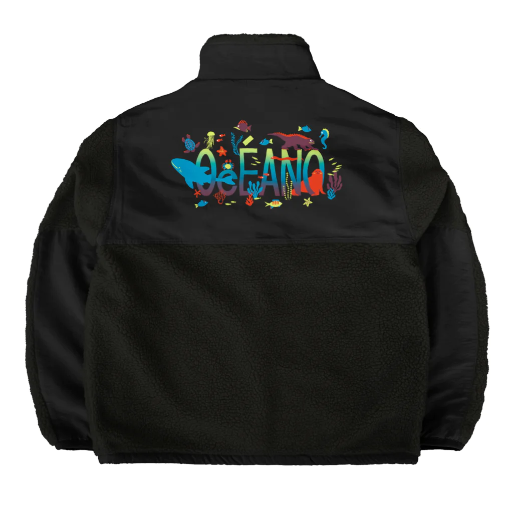 IZANAMI by Akane YabushitaのEl Océano（背景透明） Boa Fleece Jacket