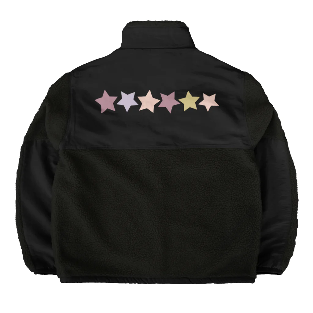 つきしょっぷのくすみカラーの星 Boa Fleece Jacket