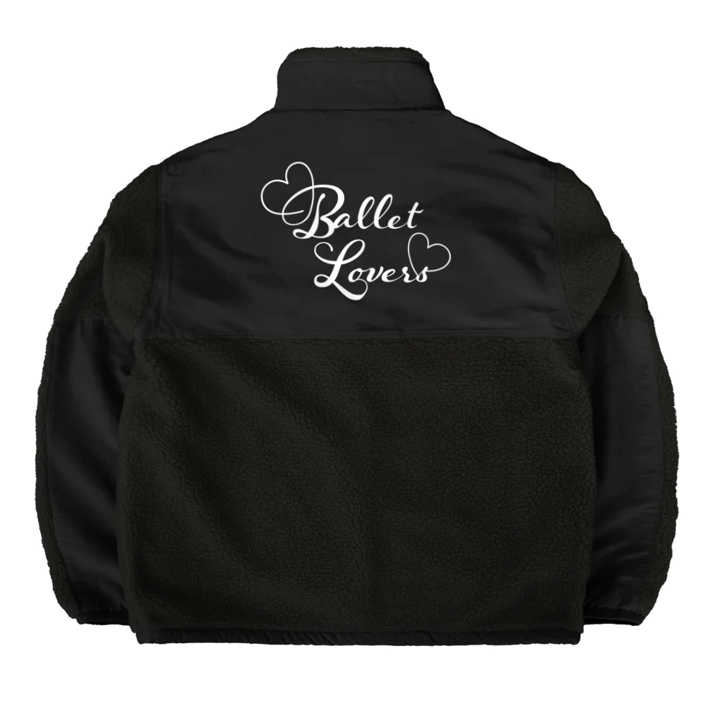 Saori_k_cutpaper_artのBallet Lovers white Boa Fleece Jacket