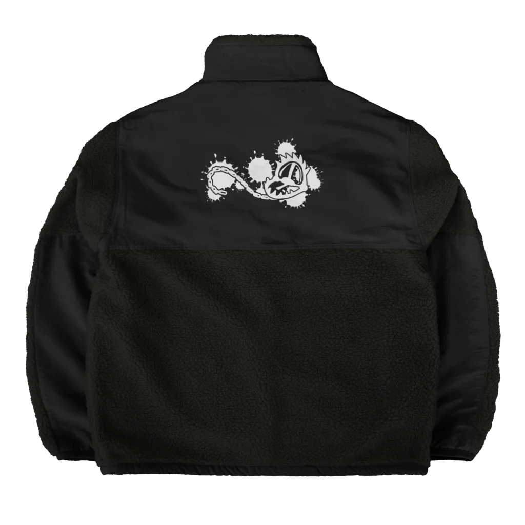 テラちん侍のトラバサミ(白) Boa Fleece Jacket