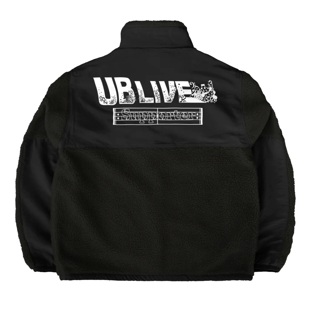 lamedessinのUBLIVE Supporter（WHITE Ink） Boa Fleece Jacket