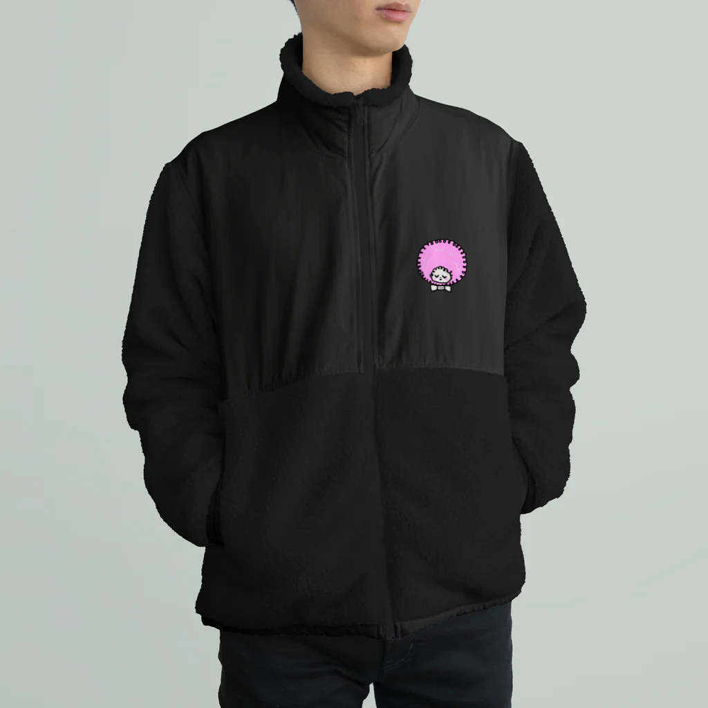 ええがぁSUZURI支店のももアフロさん Boa Fleece Jacket