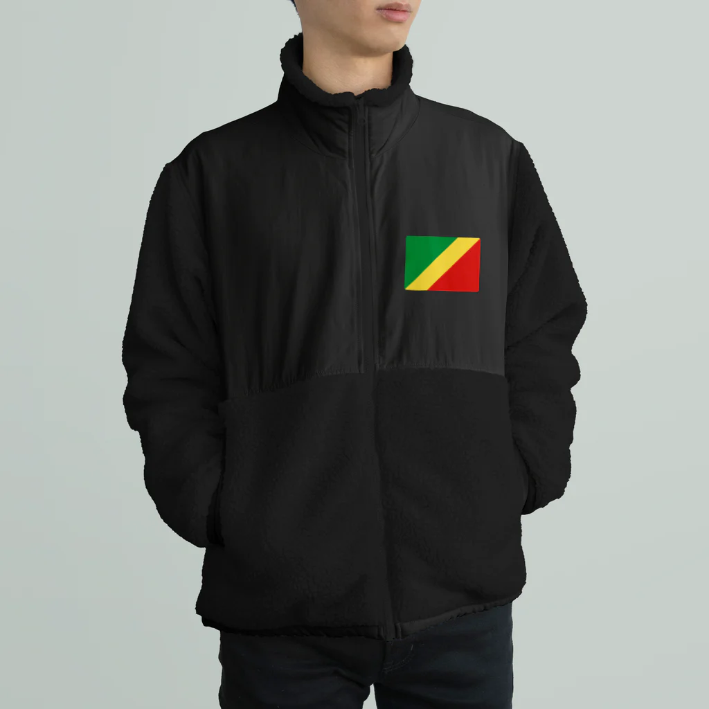お絵かき屋さんのコンゴ共和国の国旗 Boa Fleece Jacket