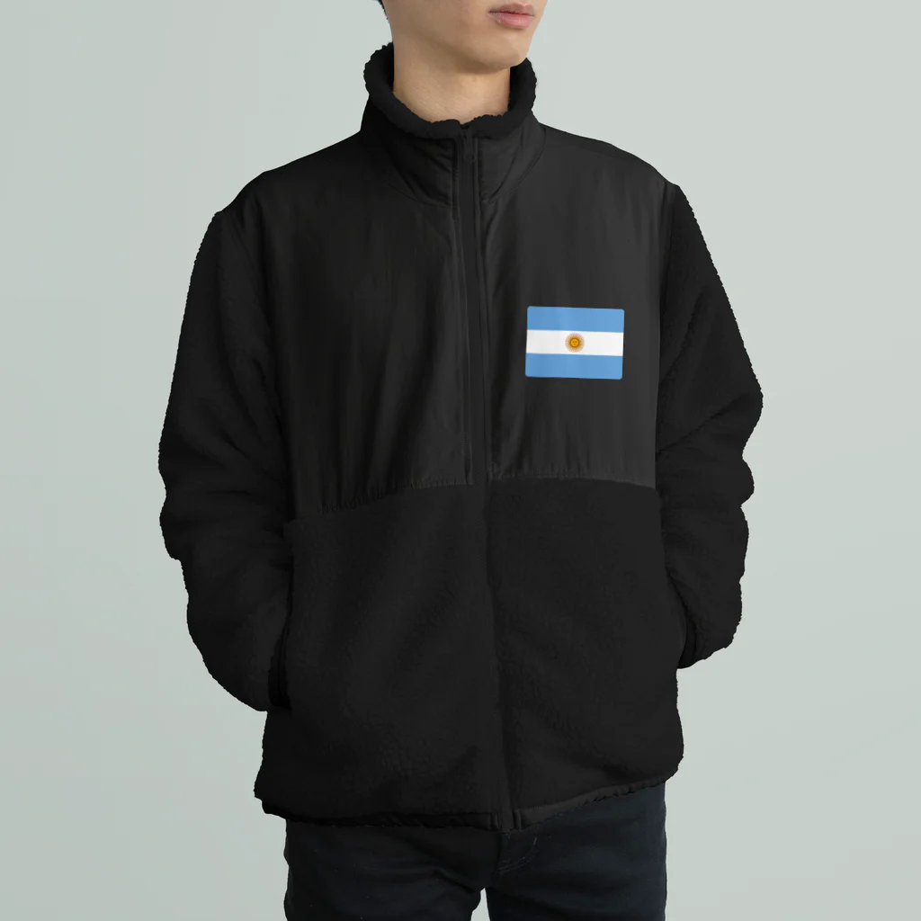 お絵かき屋さんのアルゼンチンの国旗 Boa Fleece Jacket