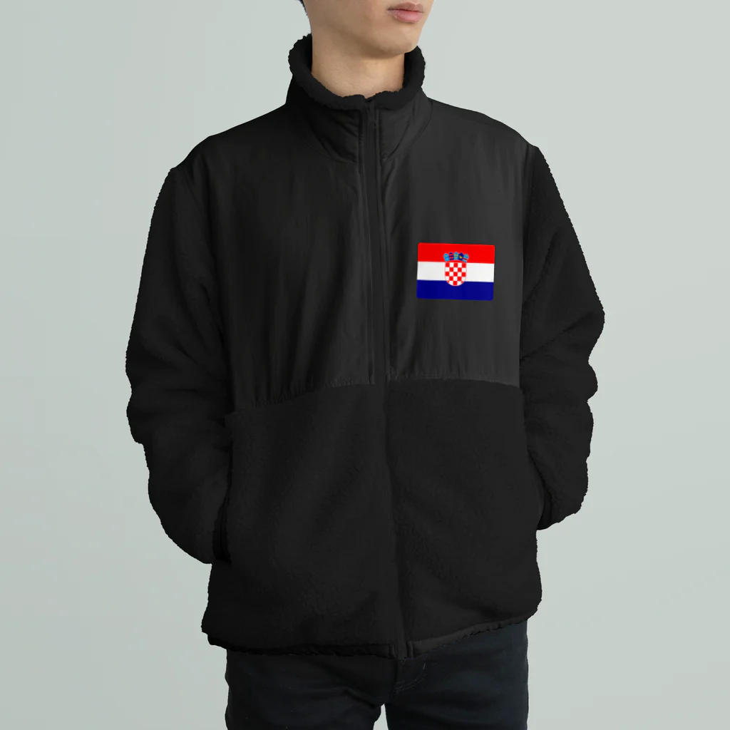 お絵かき屋さんのクロアチアの国旗 Boa Fleece Jacket