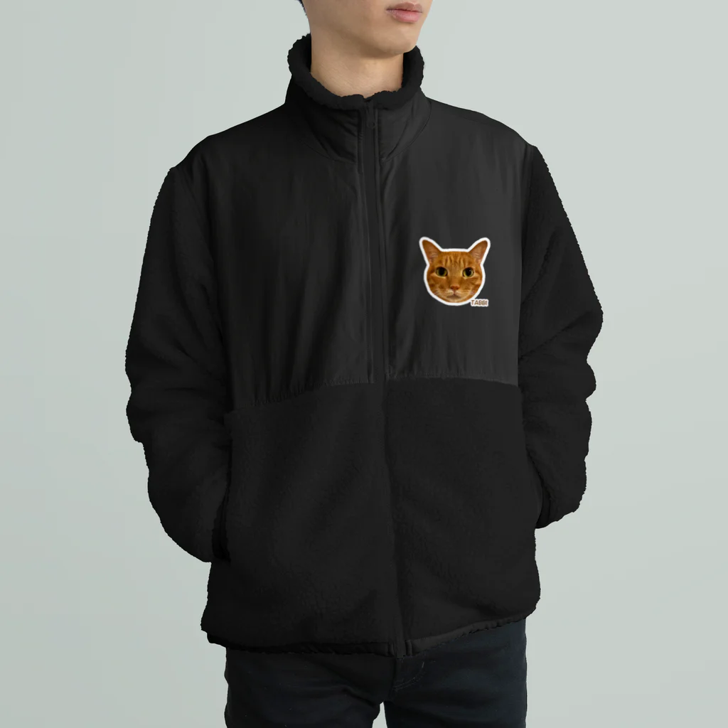 猫カフェ ぶぅたんグッズショップの絵文字タビくん Boa Fleece Jacket