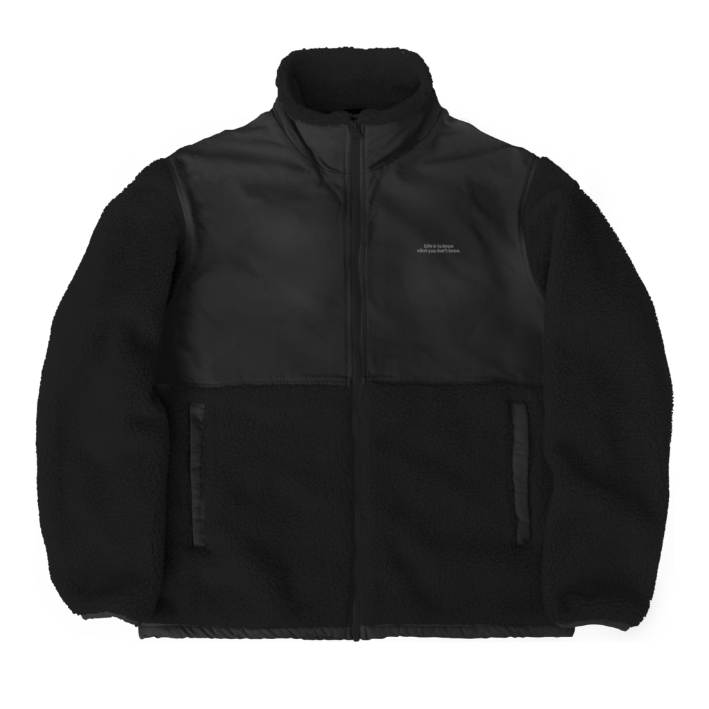 “すずめのおみせ” SUZURI店のJUST KEEP GOING Boa Fleece Jacket