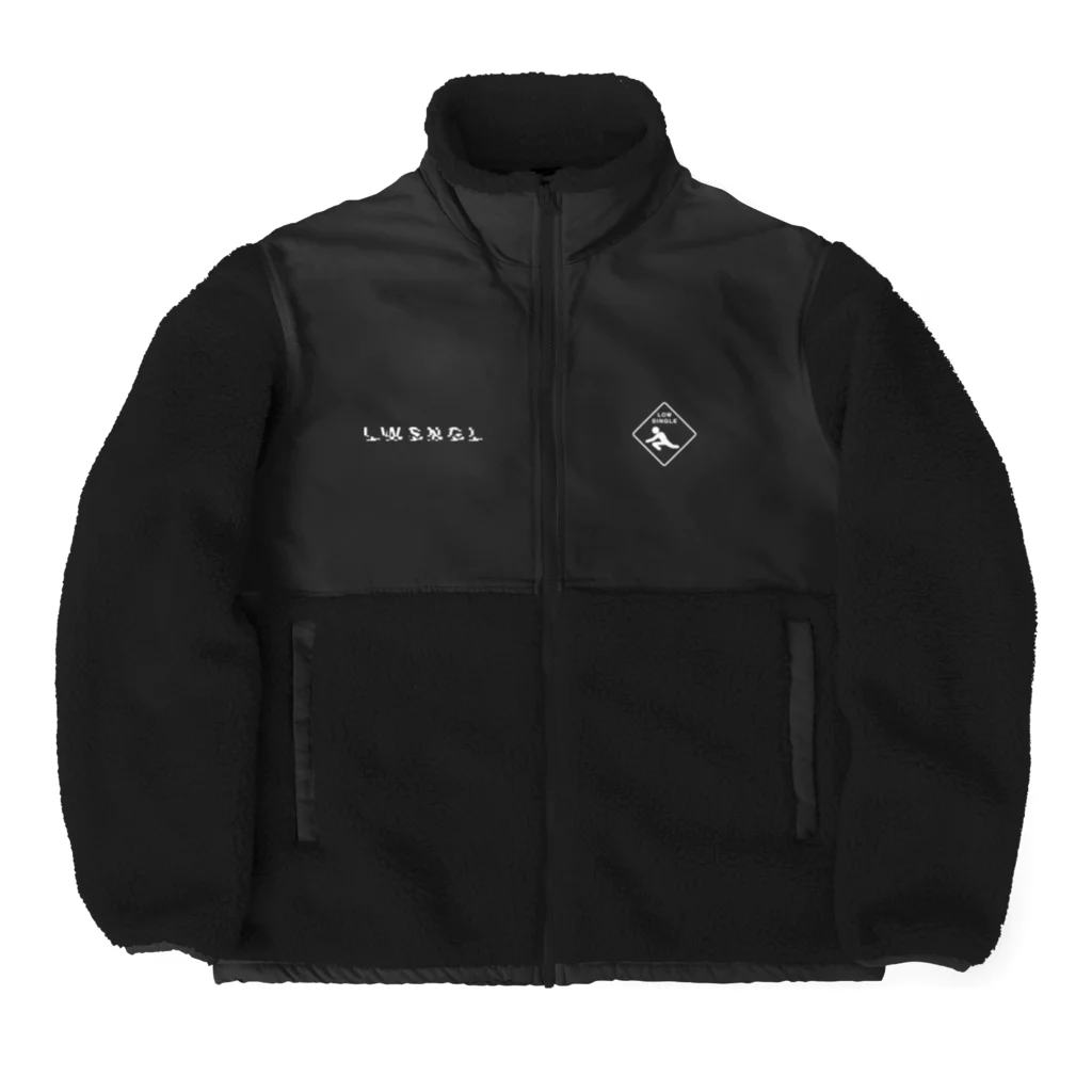 アリーヴェデルチャンネルSHOPのGLITCH LOGO Boa Fleece Jacket