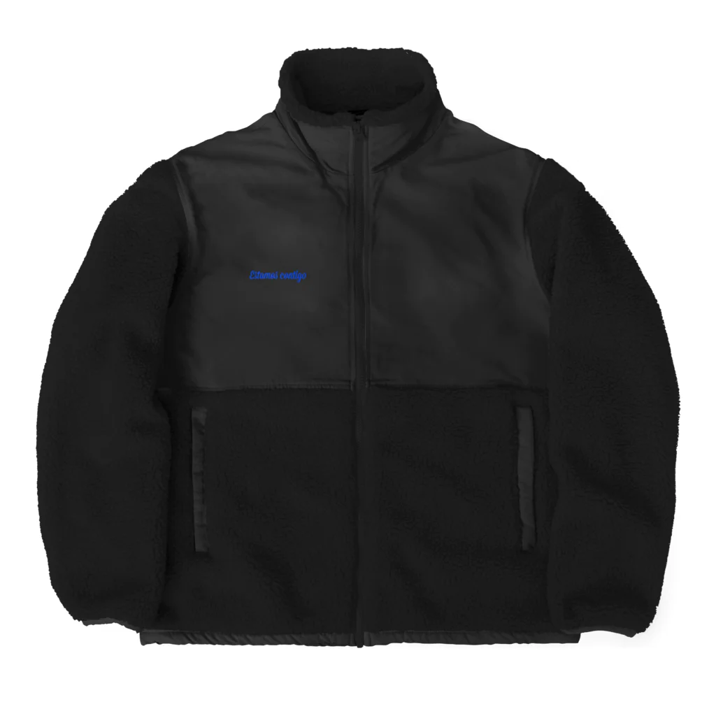 Estamos contigoのBLUE LOGO Boa Fleece Jacket