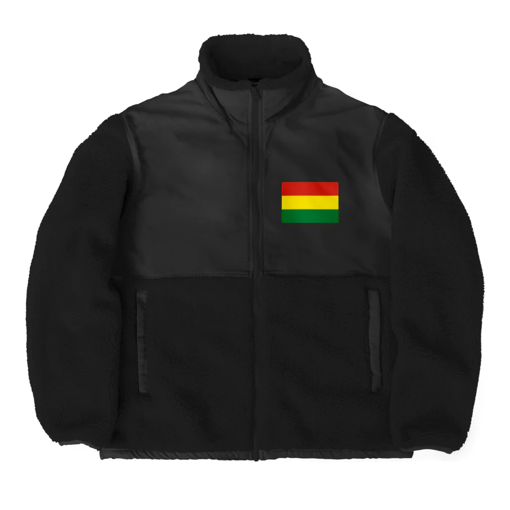 お絵かき屋さんのボリビアの国旗 ボアフリースジャケット