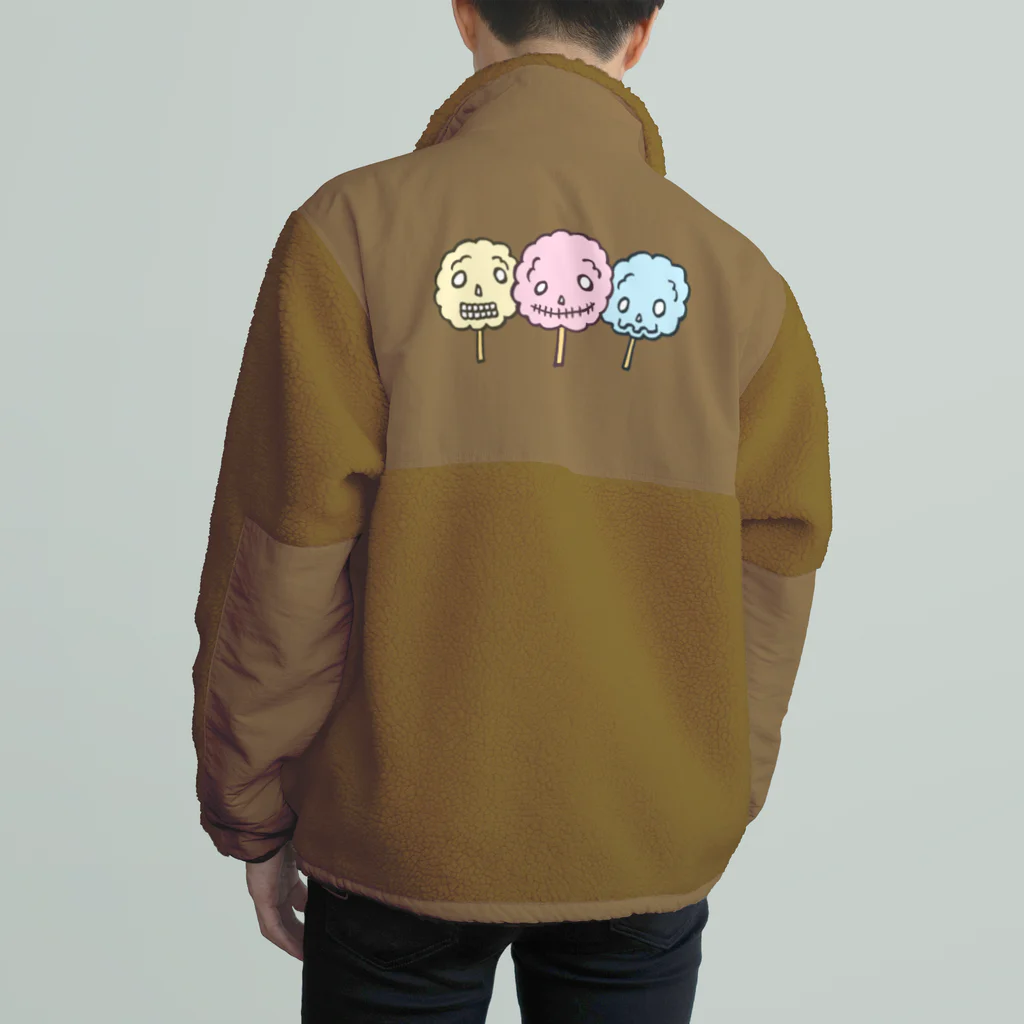 Siderunの館 B2の【バックプリント】ドクロ風味な綿菓子 Boa Fleece Jacket