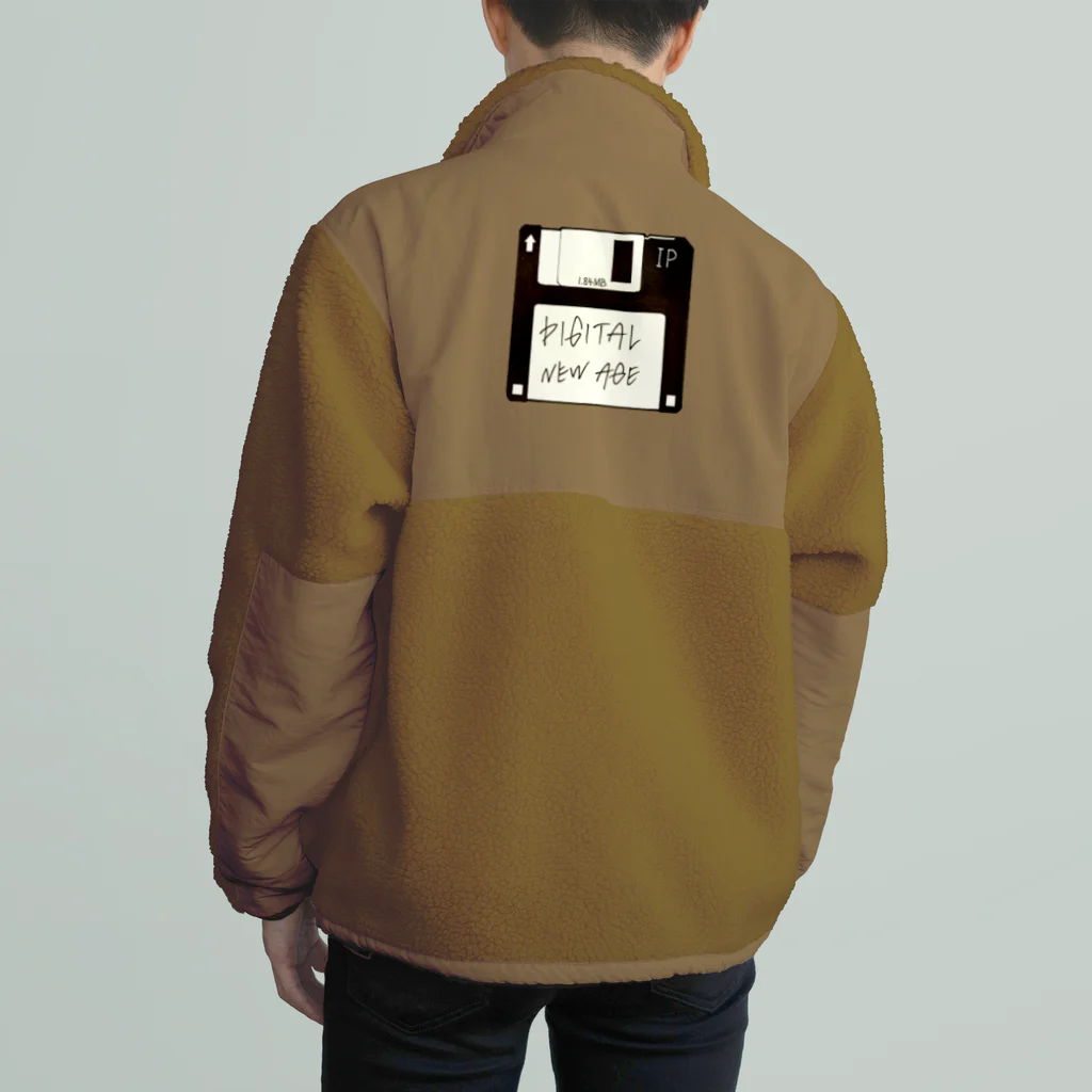 イワシペンのDIGITAL NEW AGE(モノクロver.) Boa Fleece Jacket