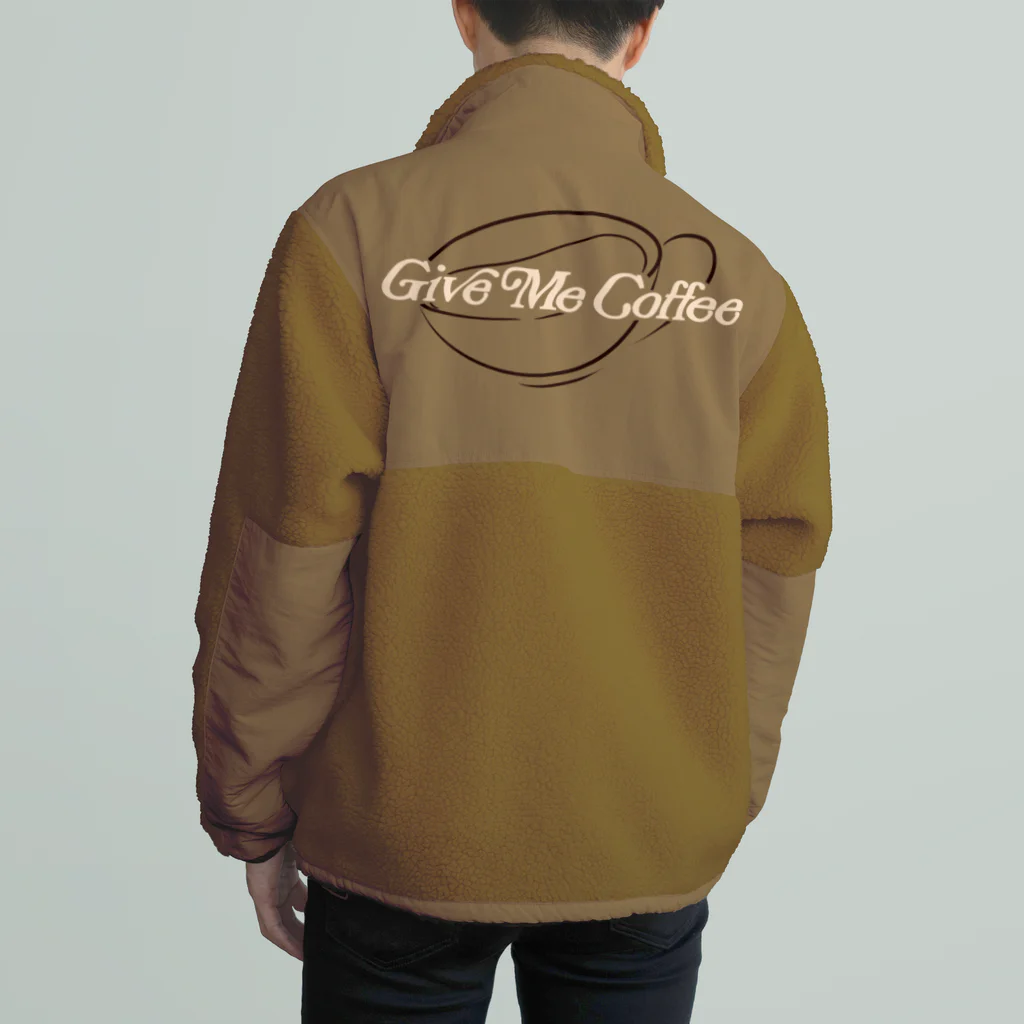 喫茶ほあんのGive Me Coffee Boa Fleece Jacket