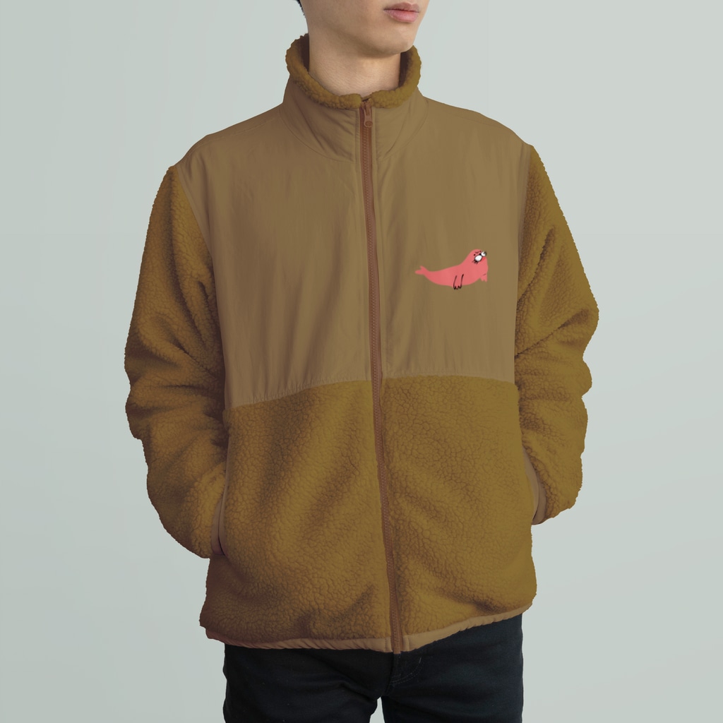 neconos Goodsのあざらしのひと Boa Fleece Jacket