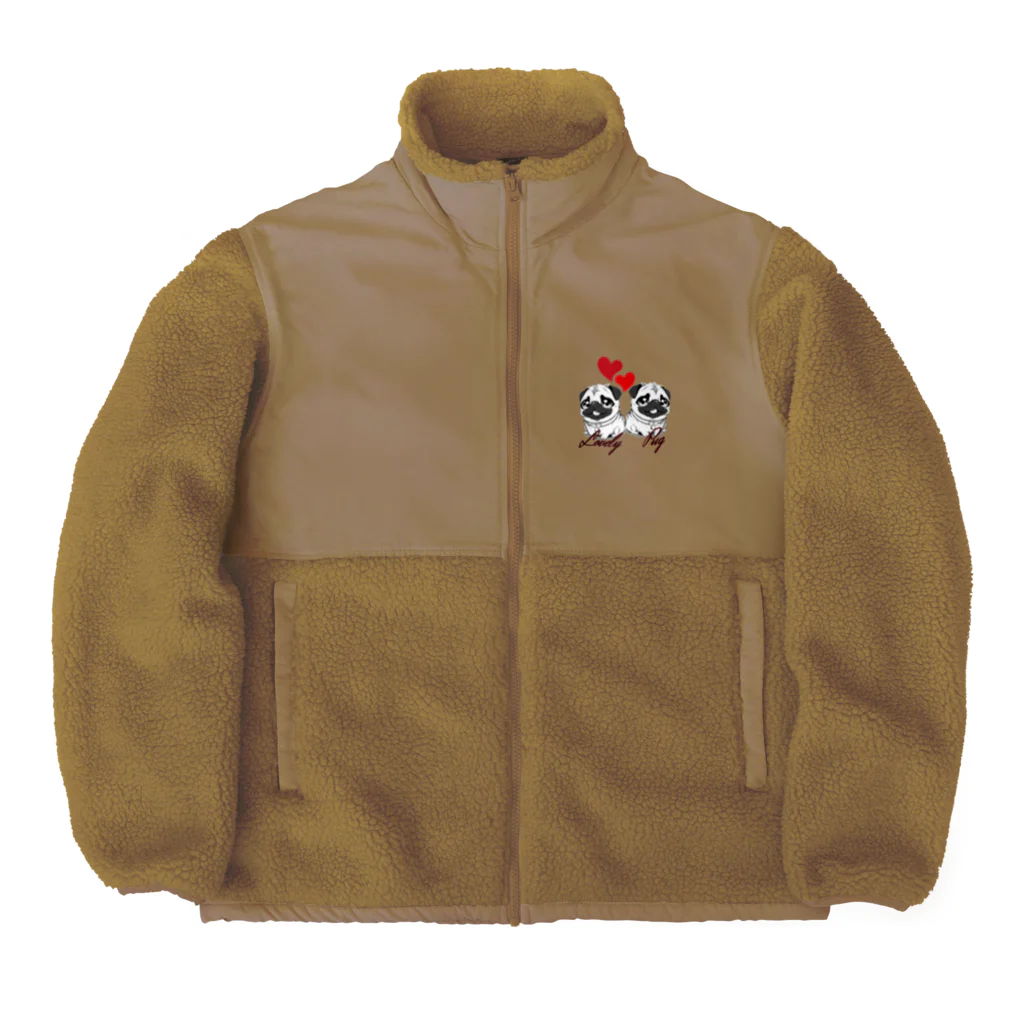 furebuhi　clubのＬＯＶＥＬＹ　ＰＵＧ（ラブリーパグ） Boa Fleece Jacket