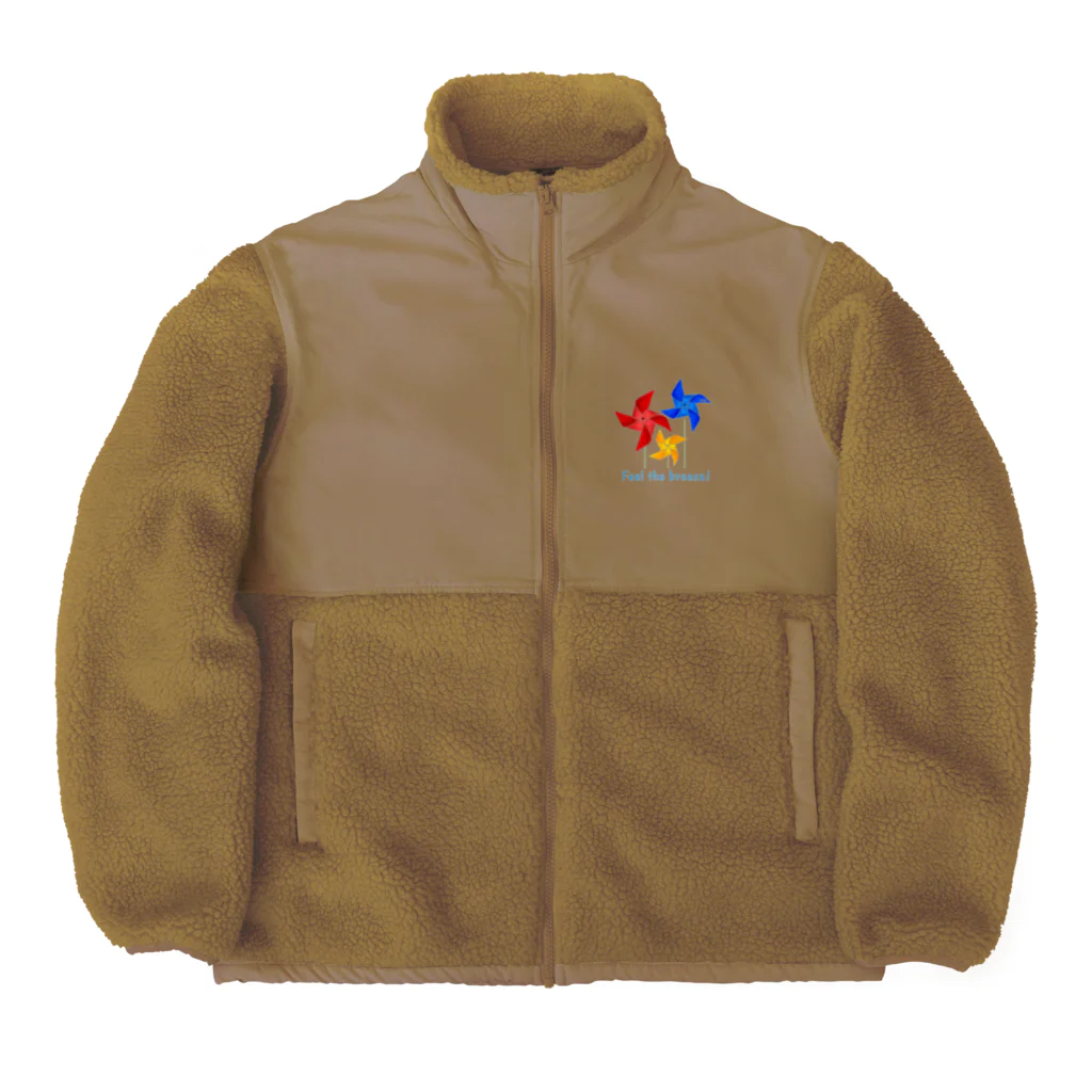 ekoeko ショップの風ぐるま Boa Fleece Jacket