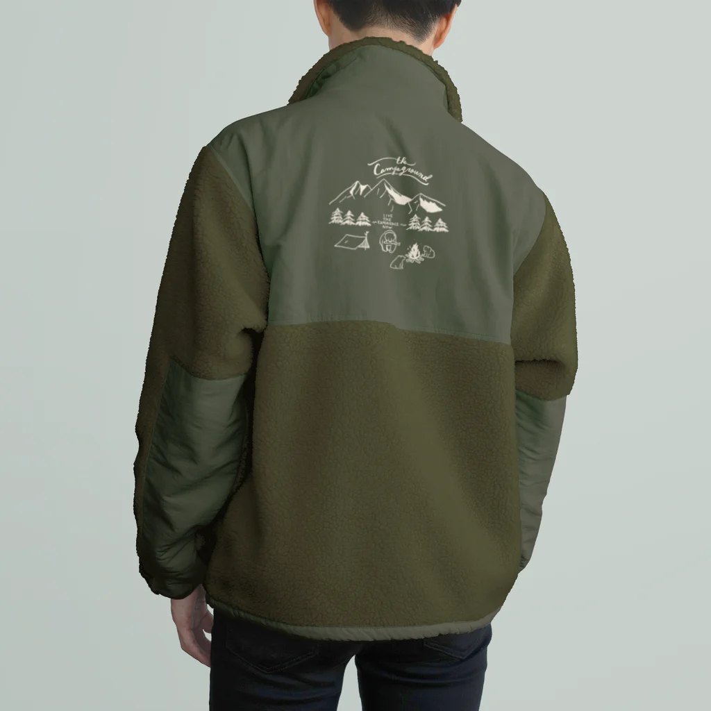 kiki25のクマ親子のキャンプ Boa Fleece Jacket