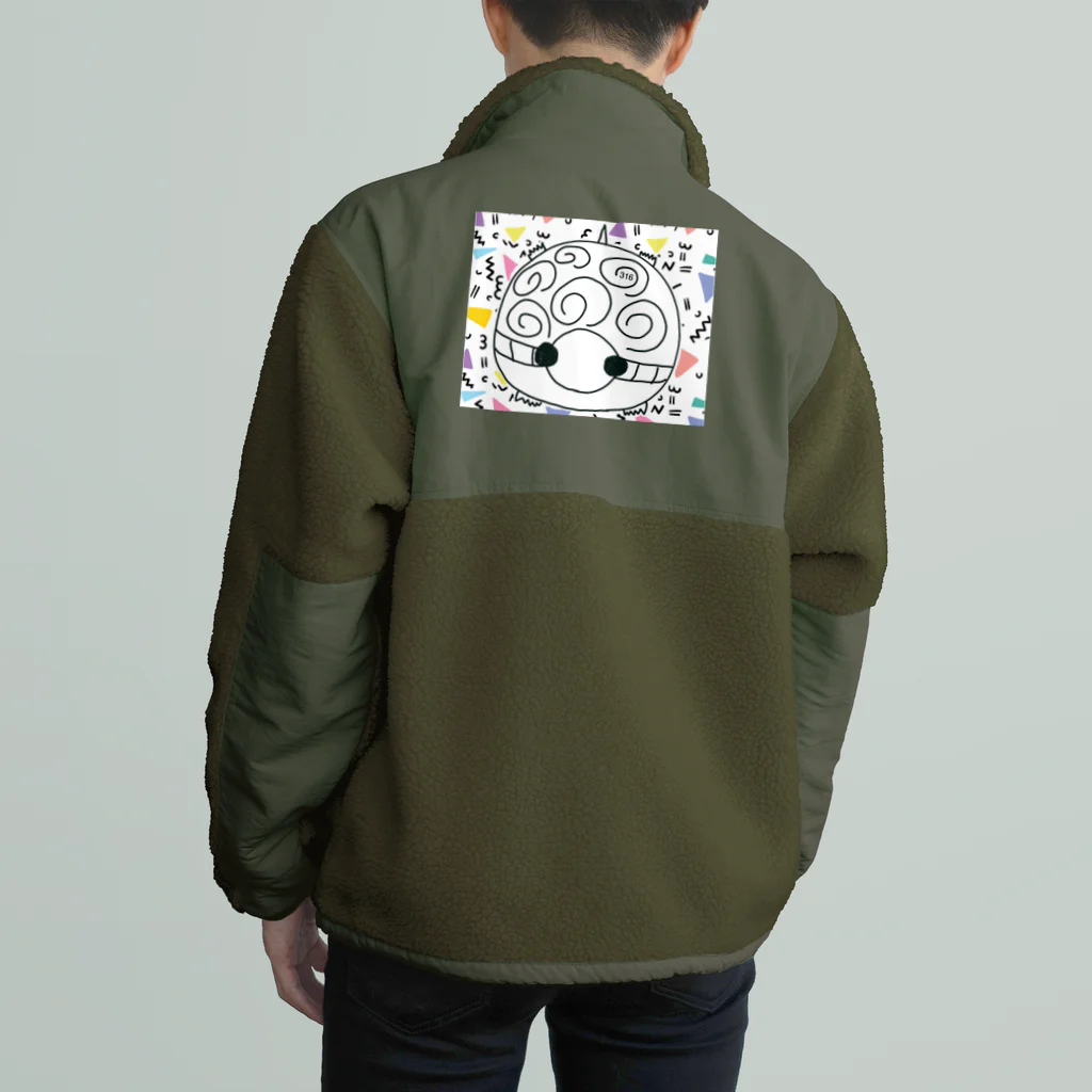 316(MIHIRO)のまん丸かめちゃんの渦巻 Boa Fleece Jacket