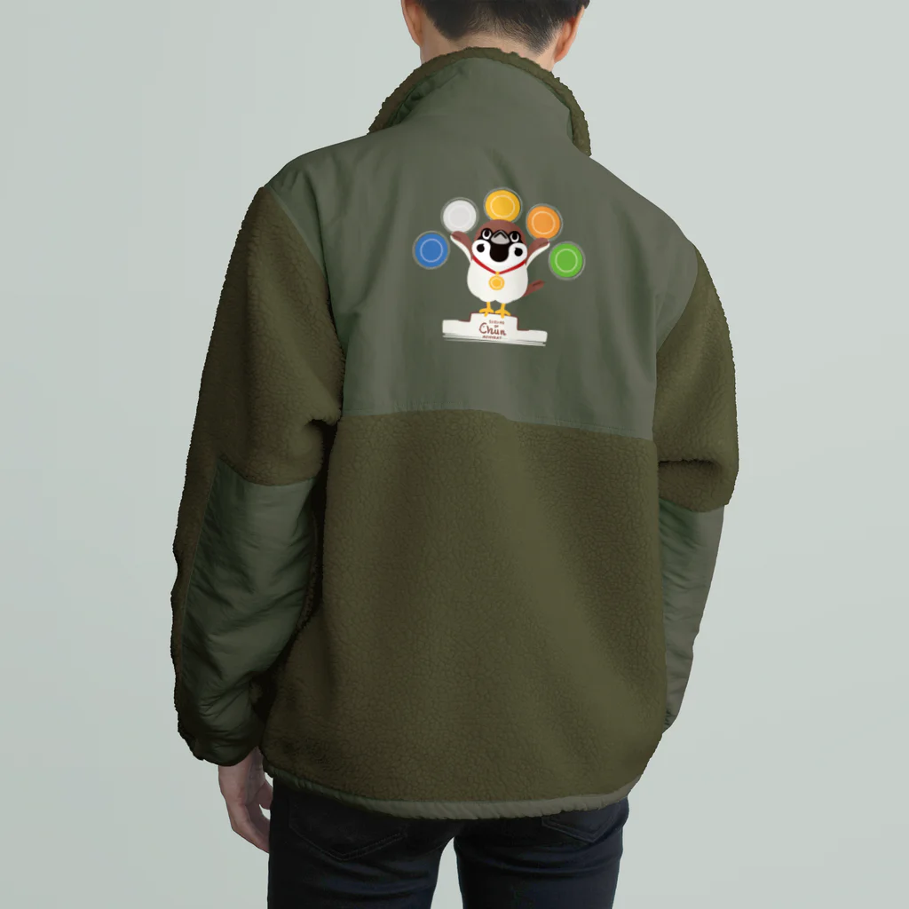 イラスト MONYAAT の競技　おしゃべり Boa Fleece Jacket