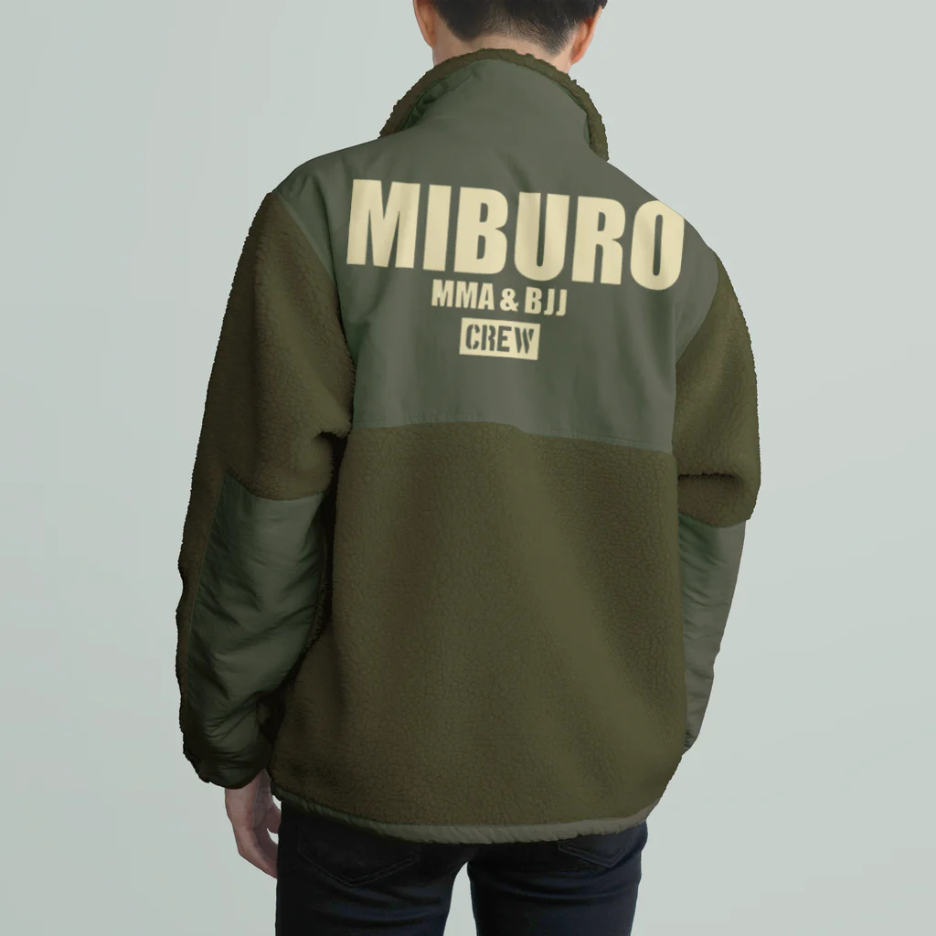 No.326のミブロクルーライトロゴ Boa Fleece Jacket