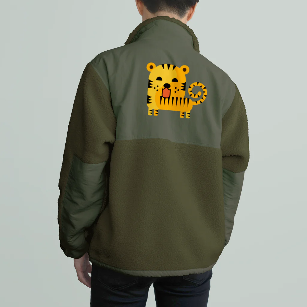 まみおデザインのタイガーくん Boa Fleece Jacket