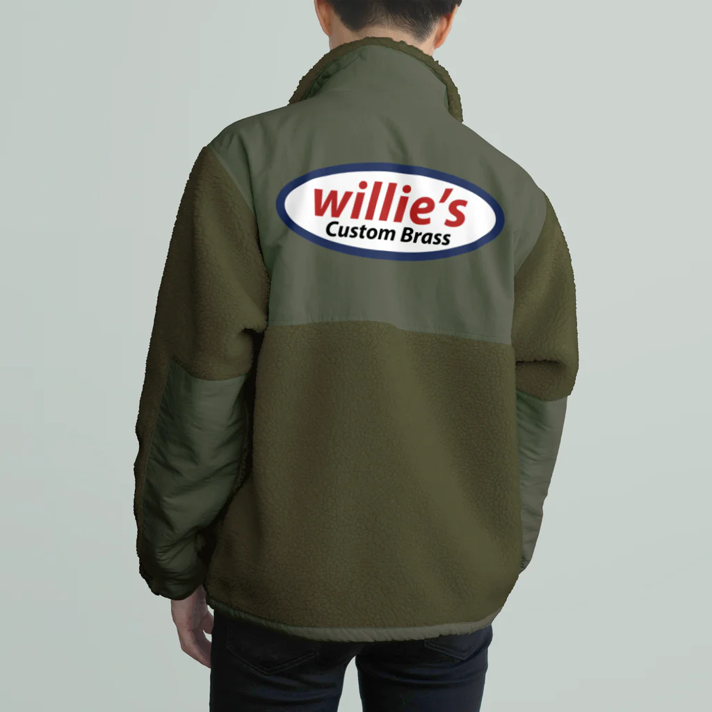 willie's Custom Brass@SUZURIの　willie's 公式ロゴアイテムズ ボアフリースジャケット