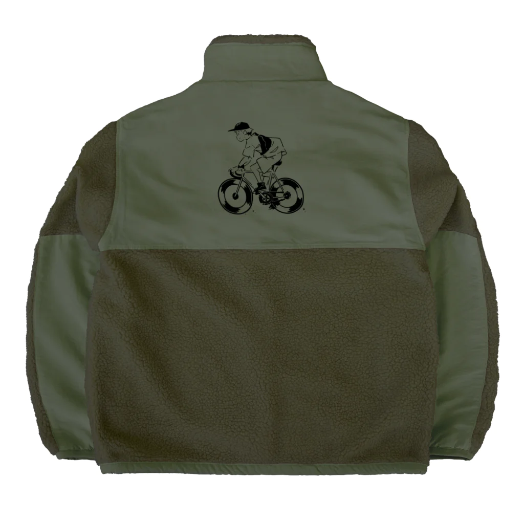 山形屋米店のピストバイクでポタリング Boa Fleece Jacket