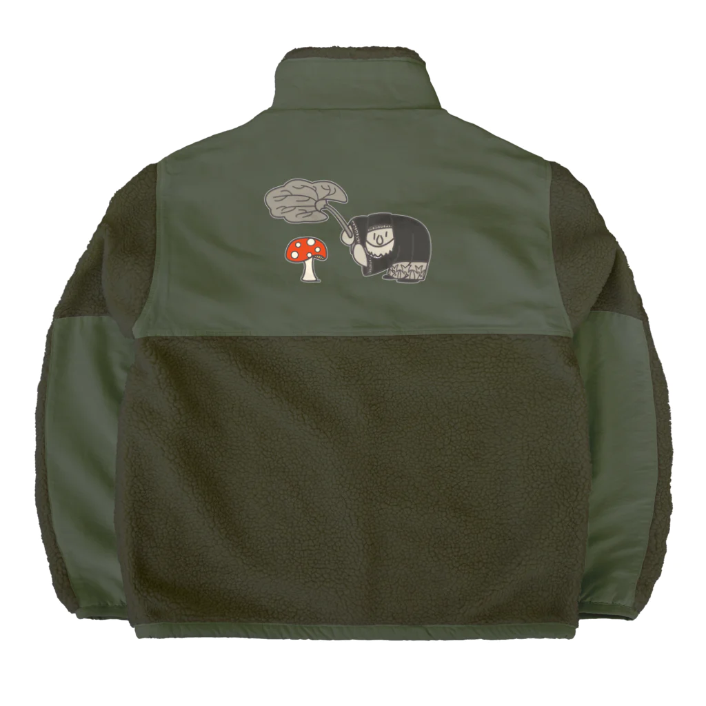 ari designの優しいコロポックル Boa Fleece Jacket