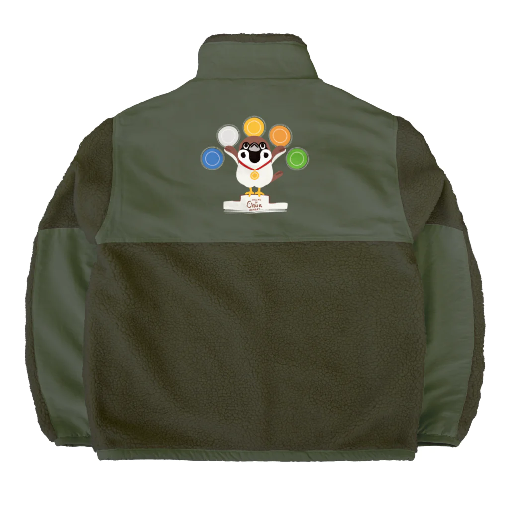 イラスト MONYAAT の競技　おしゃべり Boa Fleece Jacket