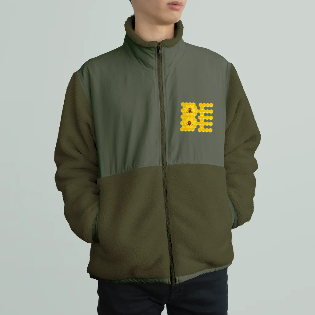 LalaHangeulのハニカム構造(BEE） Boa Fleece Jacket