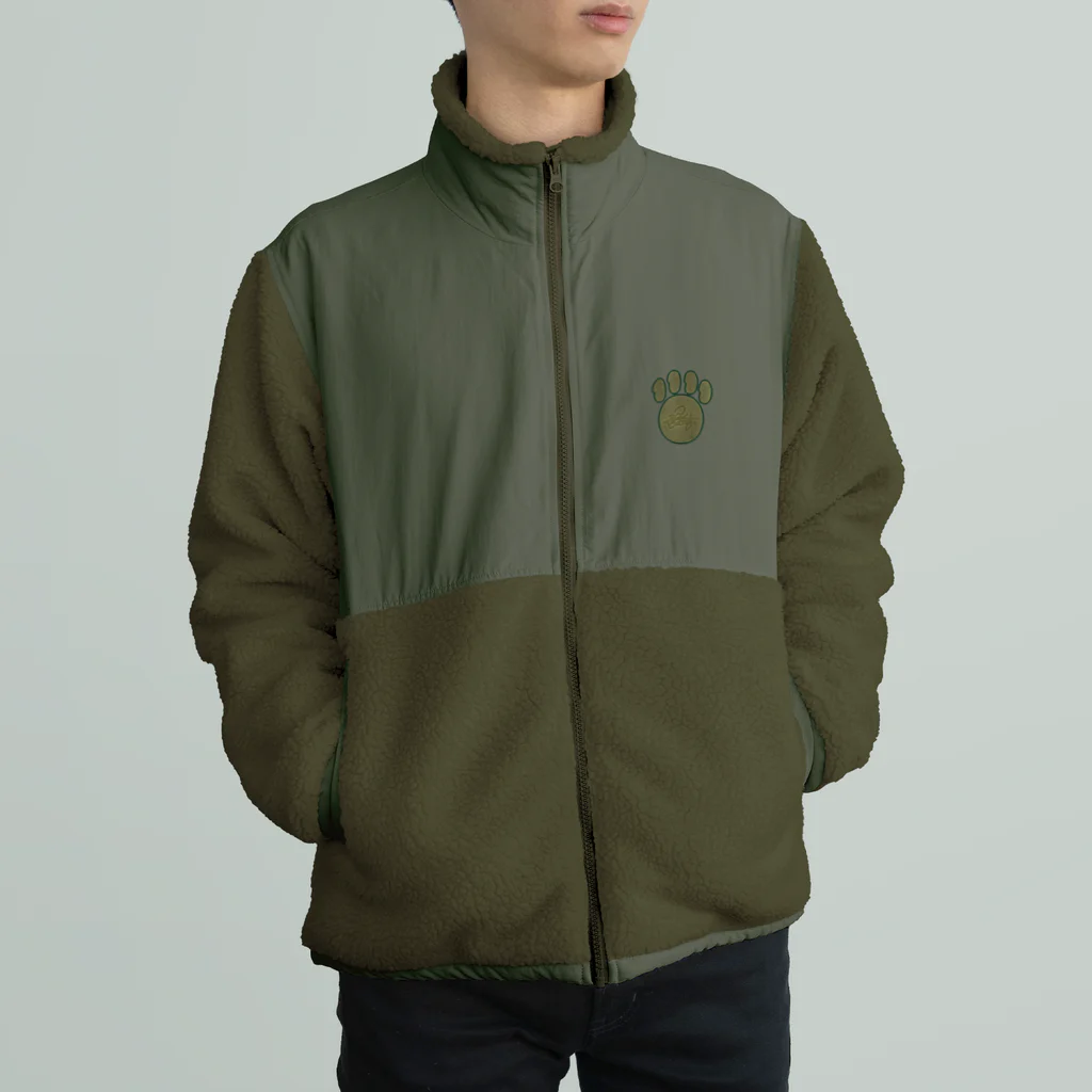 竹条いちいのツキノワ moss green Boa Fleece Jacket