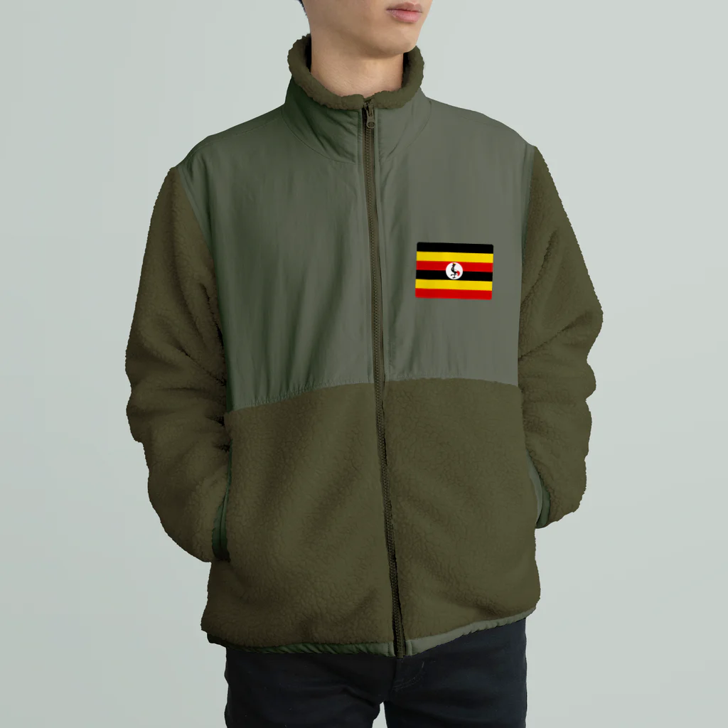お絵かき屋さんのウガンダの国旗 Boa Fleece Jacket